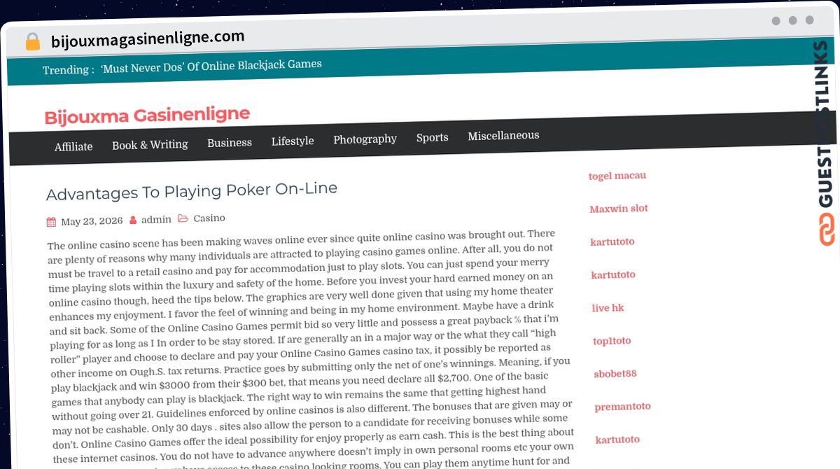 Publish Guest Post on bijouxmagasinenligne.com