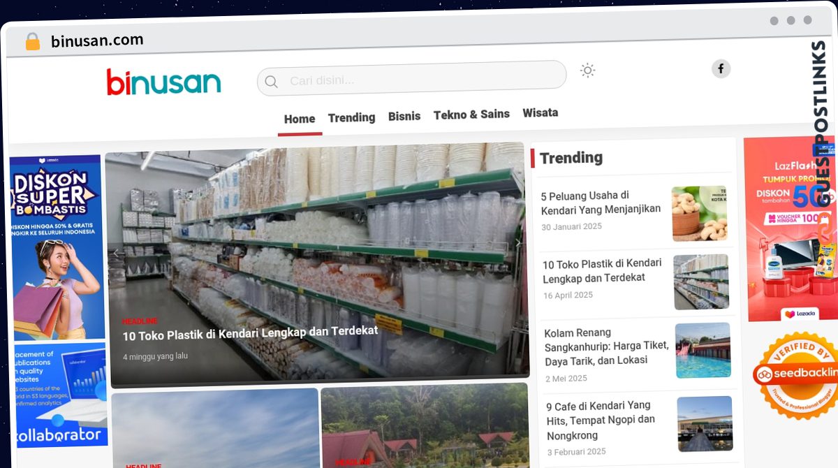 Publish Guest Post on binusan.com