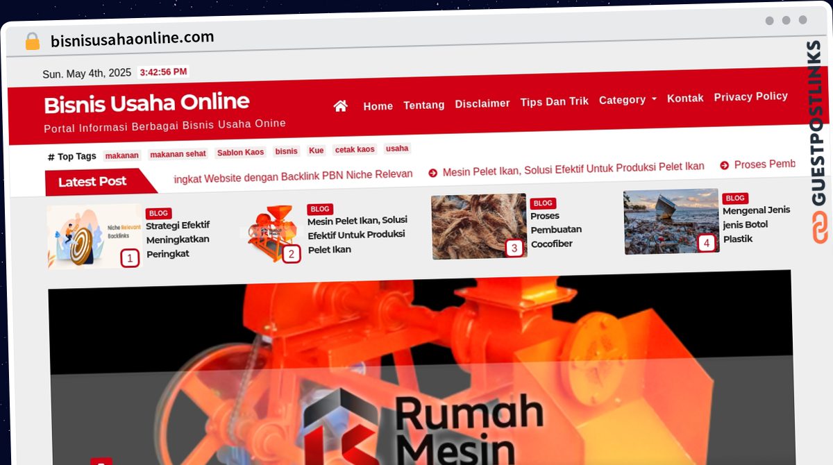 Publish Guest Post on bisnisusahaonline.com