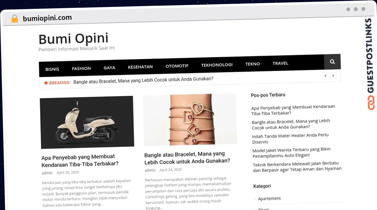 Publish Guest Post on bumiopini.com