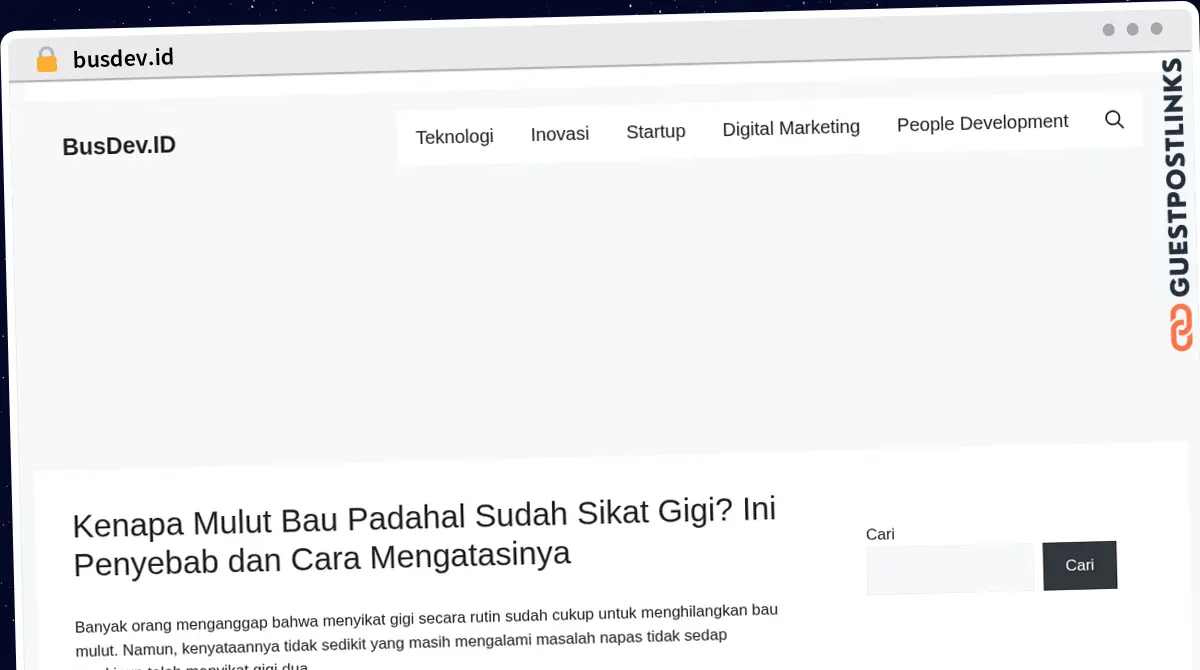 Publish Guest Post on busdev.id