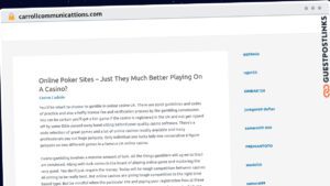 Publish Guest Post on carrollcommunicattions.com