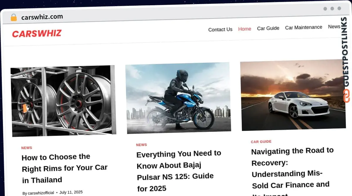 Publish Guest Post on carswhiz.com
