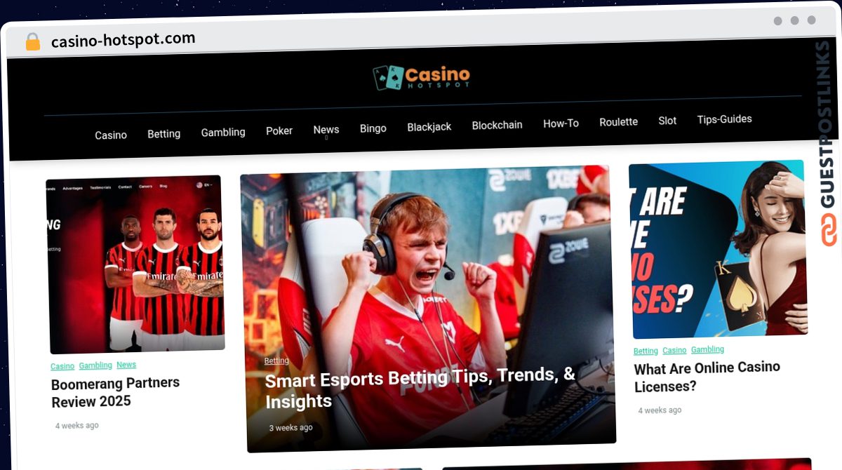 Publish Guest Post on casino-hotspot.com
