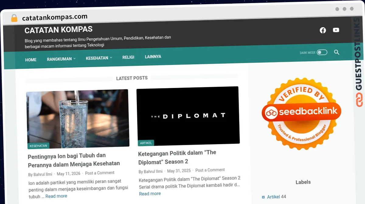 Publish Guest Post on catatankompas.com