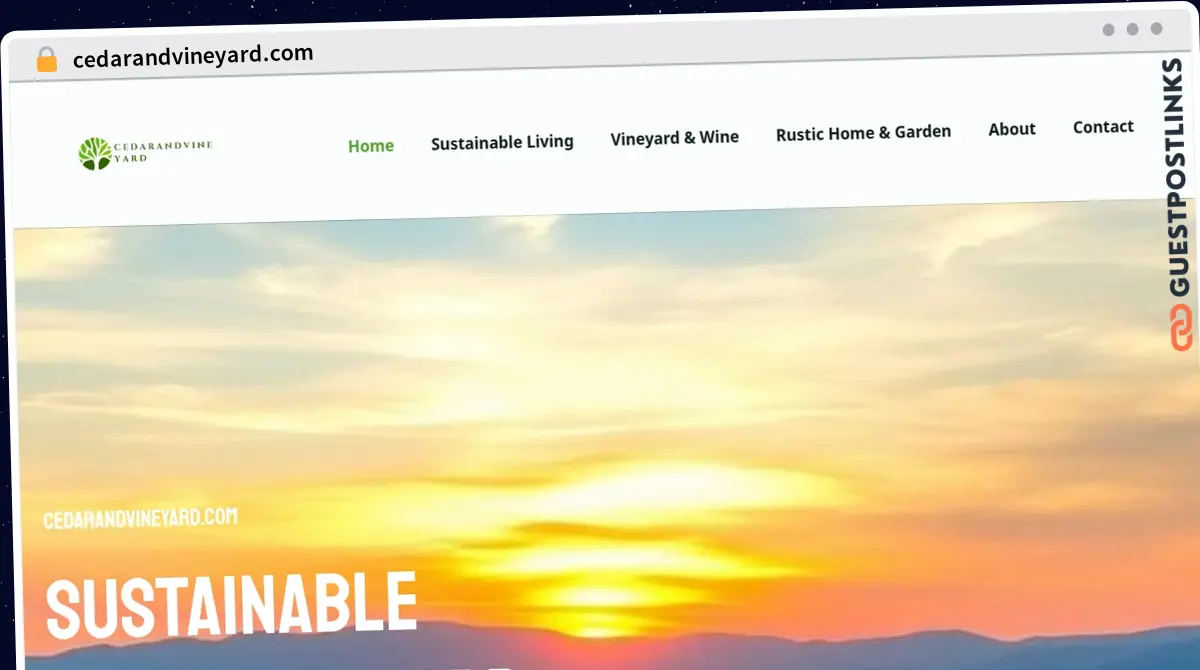 Publish Guest Post on cedarandvineyard.com