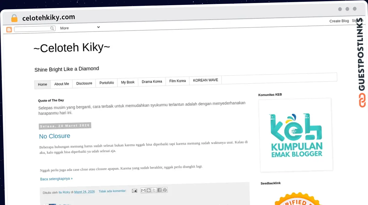 Publish Guest Post on celotehkiky.com