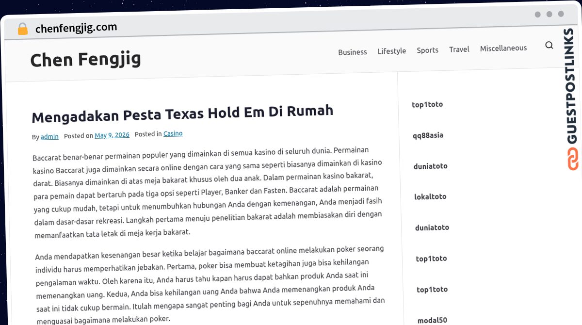 Publish Guest Post on chenfengjig.com