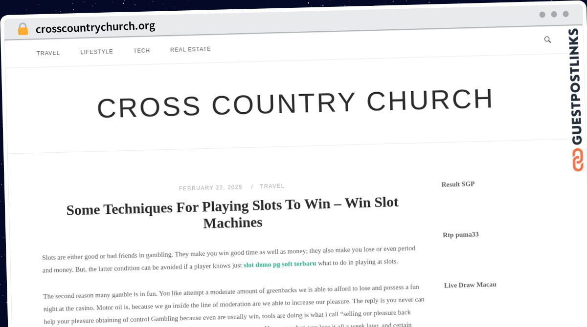 Publish Guest Post on crosscountrychurch.org