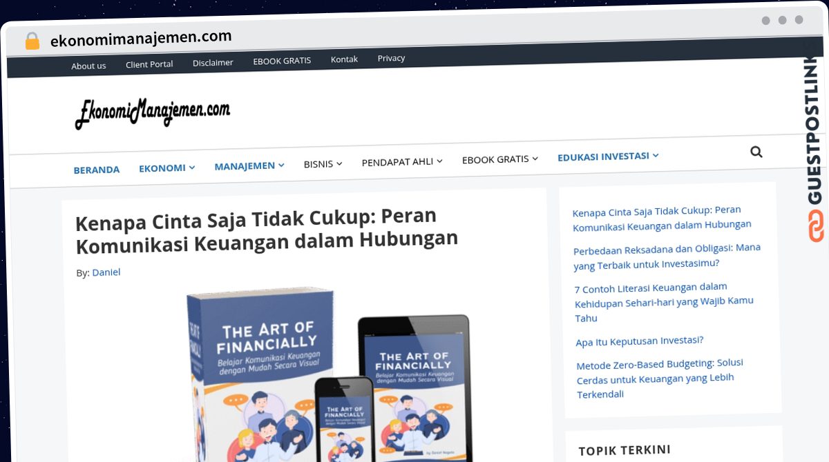 Publish Guest Post on ekonomimanajemen.com