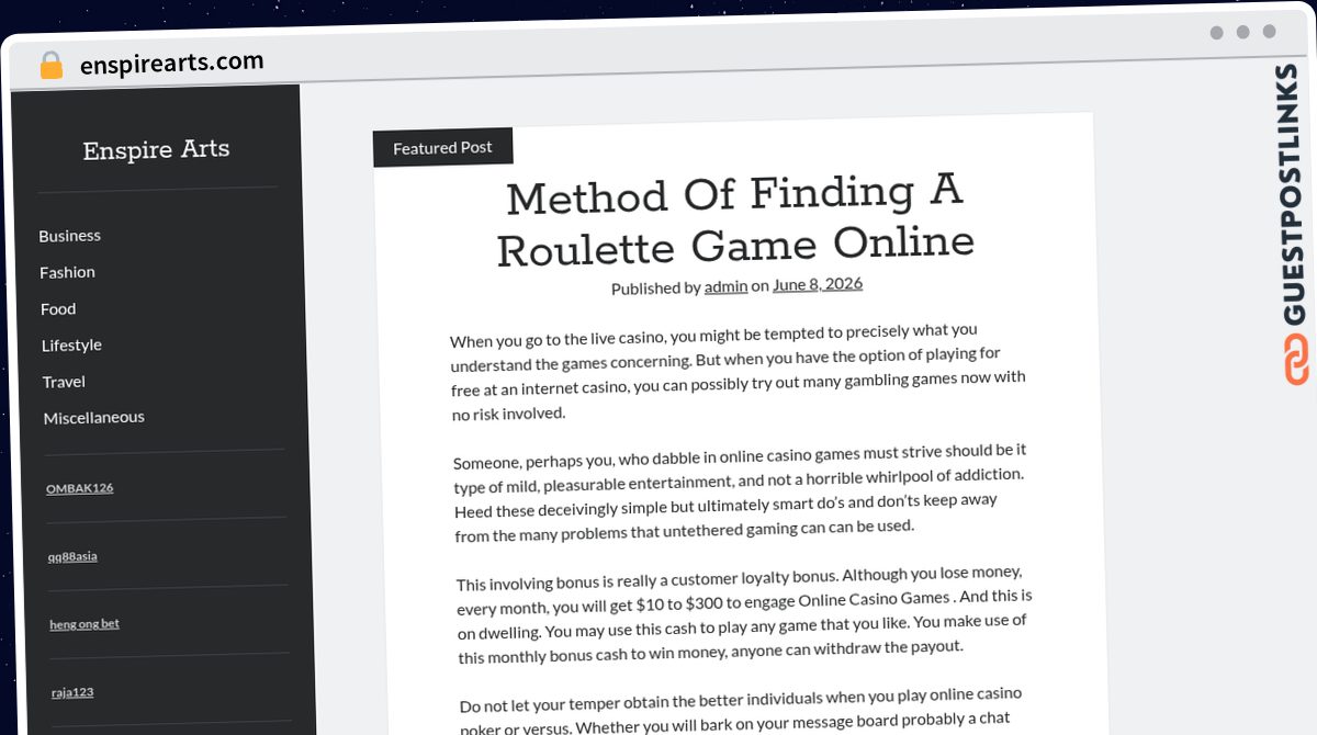 Publish Guest Post on enspirearts.com