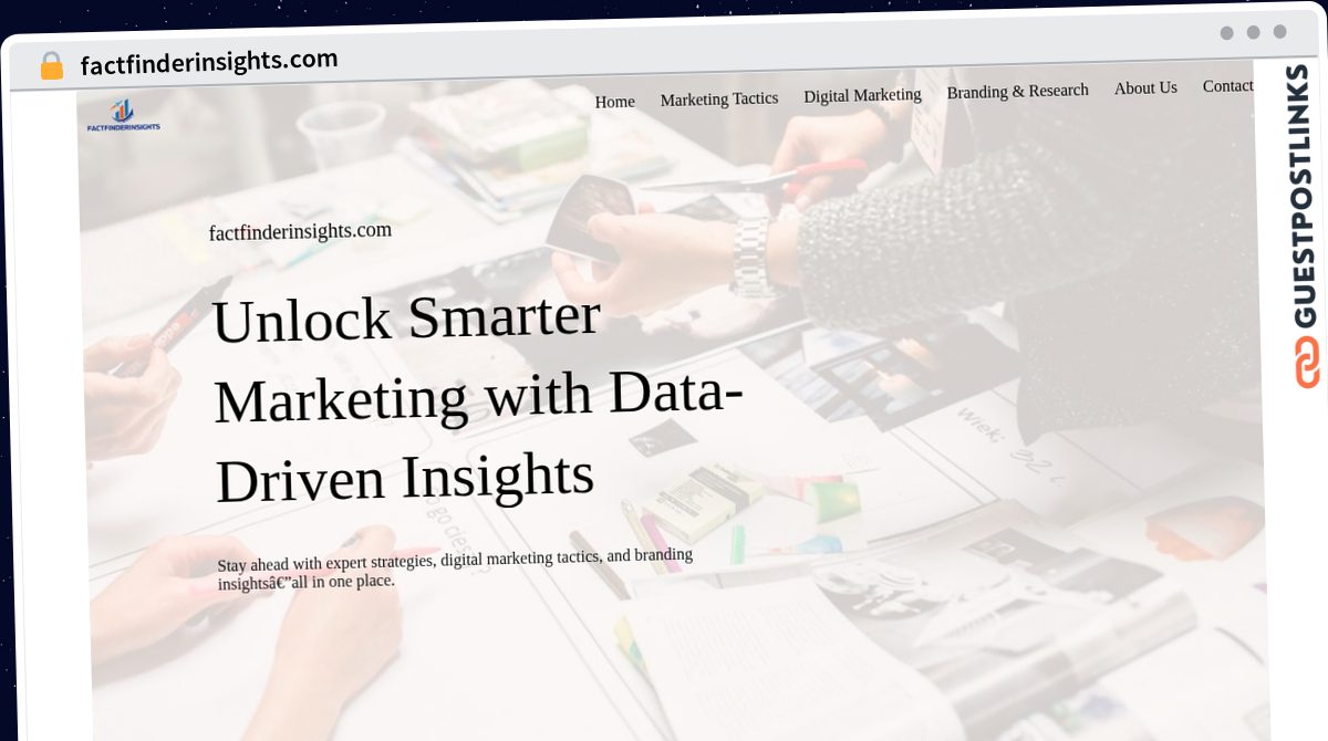 Publish Guest Post on factfinderinsights.com