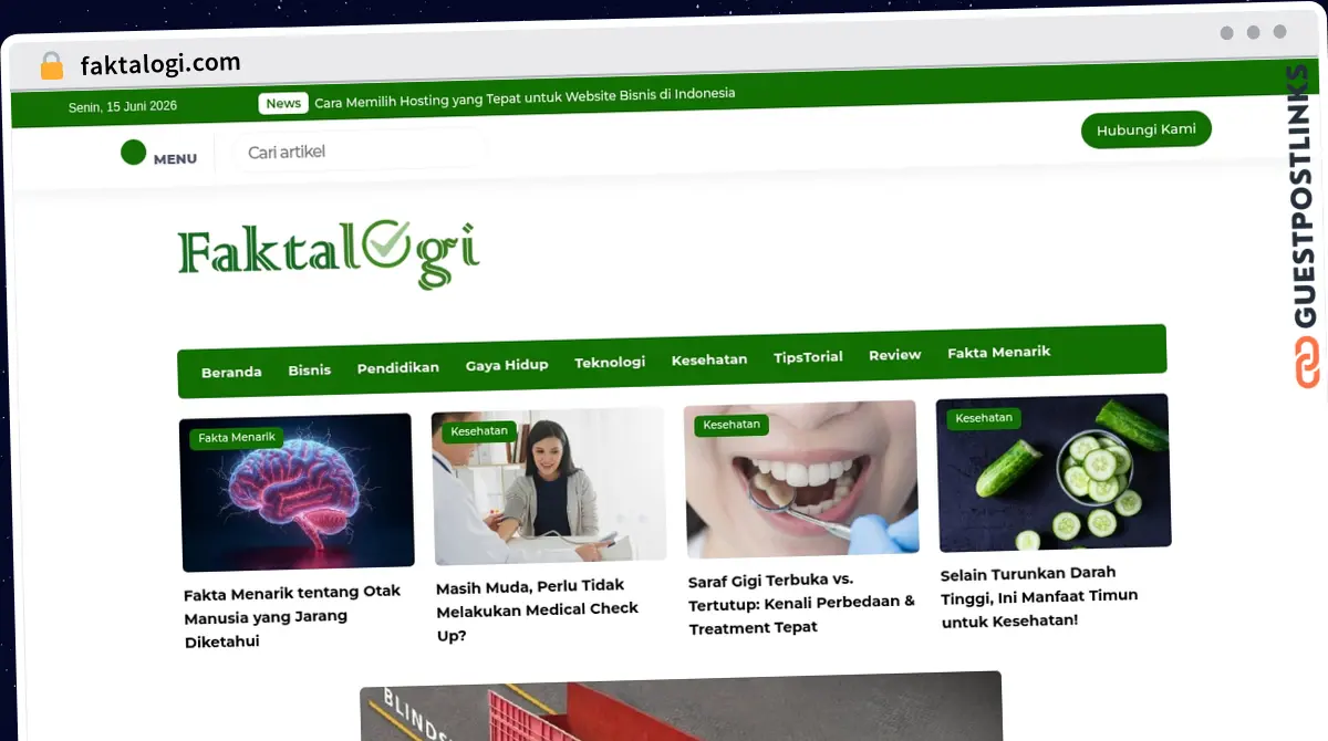 Publish Guest Post on faktalogi.com