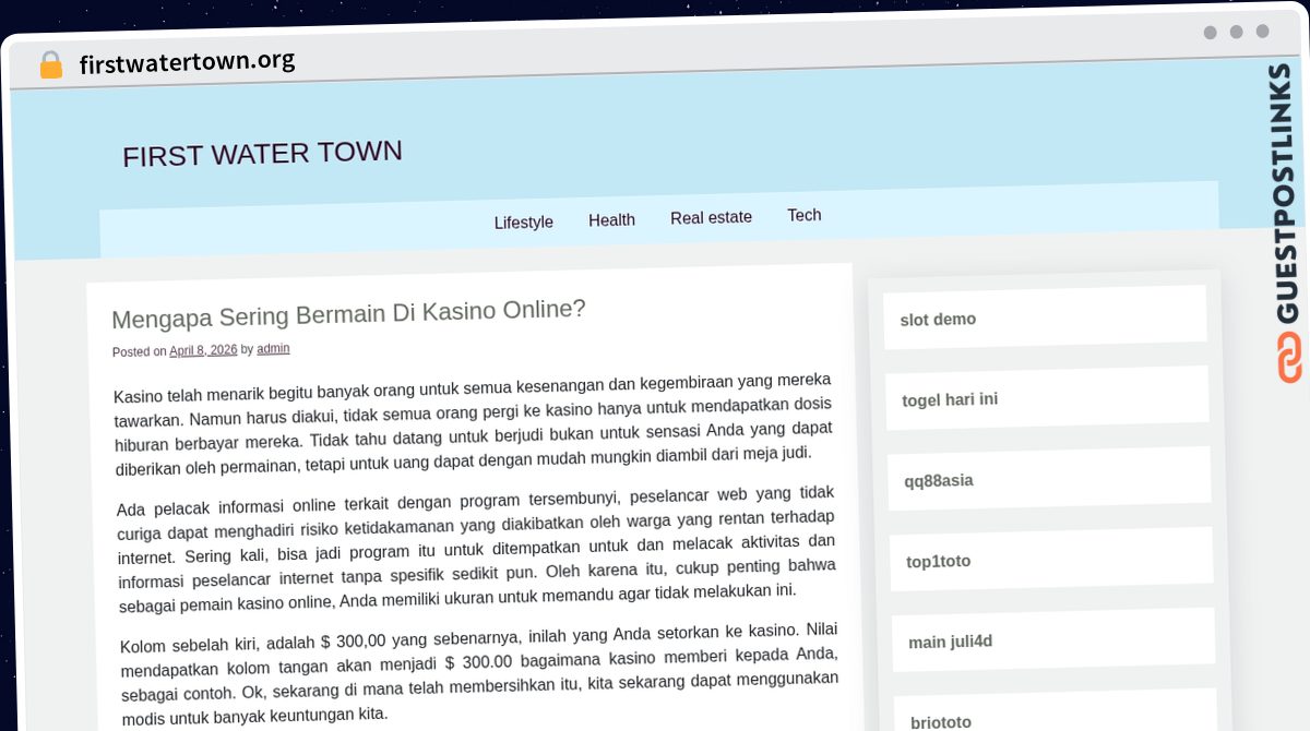 Publish Guest Post on firstwatertown.org