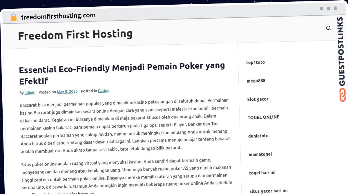 Publish Guest Post on freedomfirsthosting.com