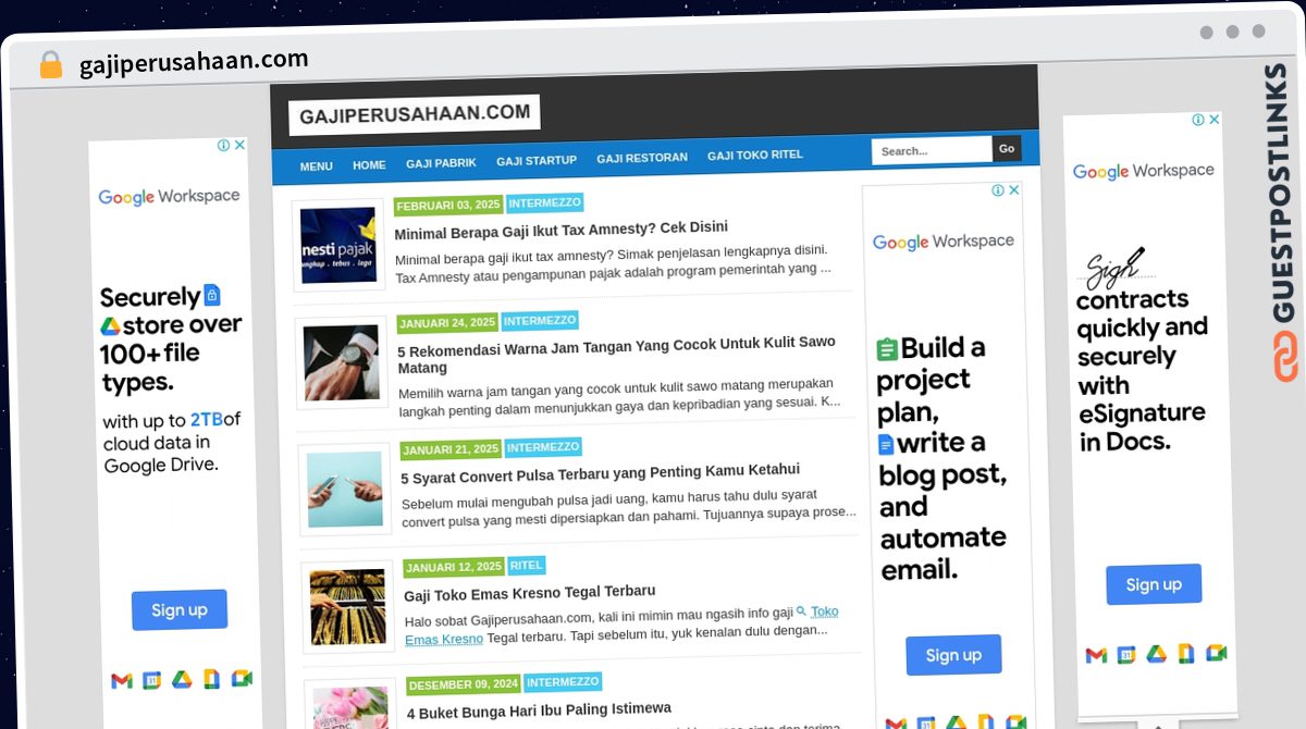 Publish Guest Post on gajiperusahaan.com