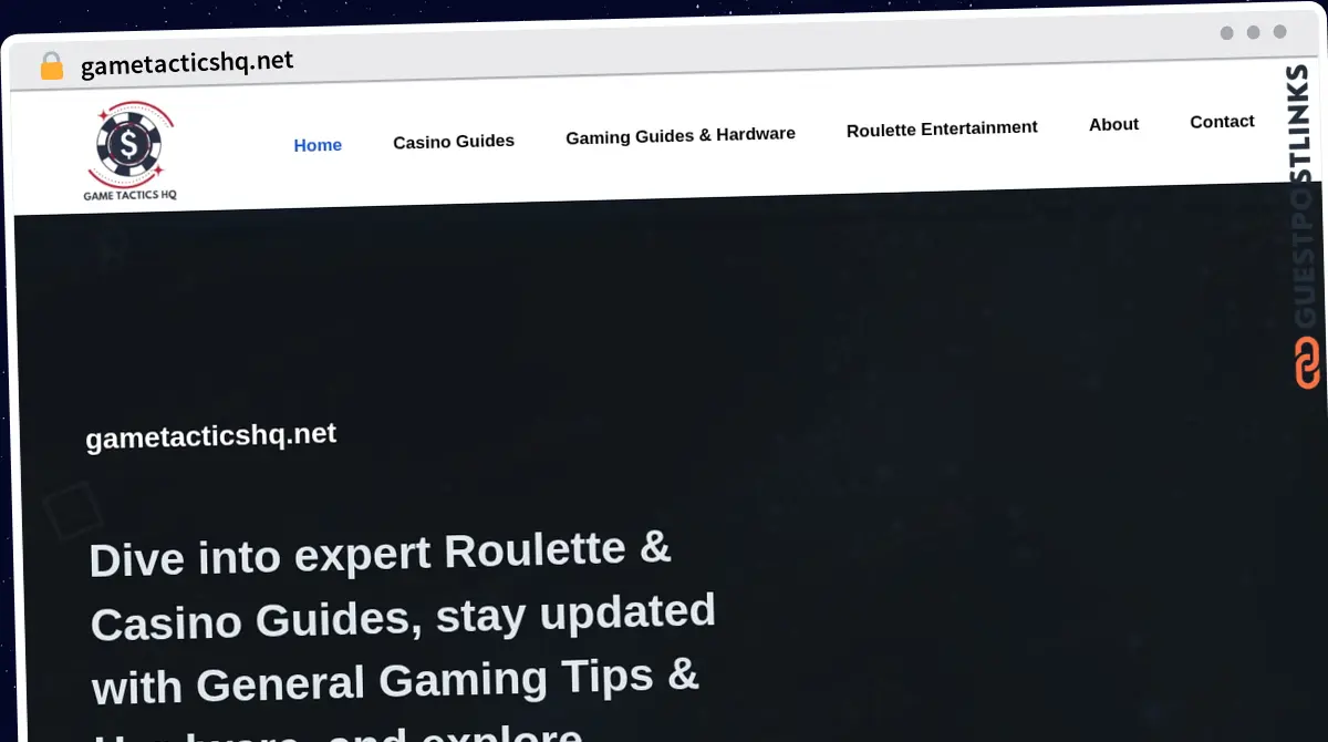 Publish Guest Post on gametacticshq.net