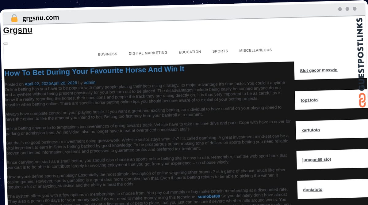Publish Guest Post on grgsnu.com