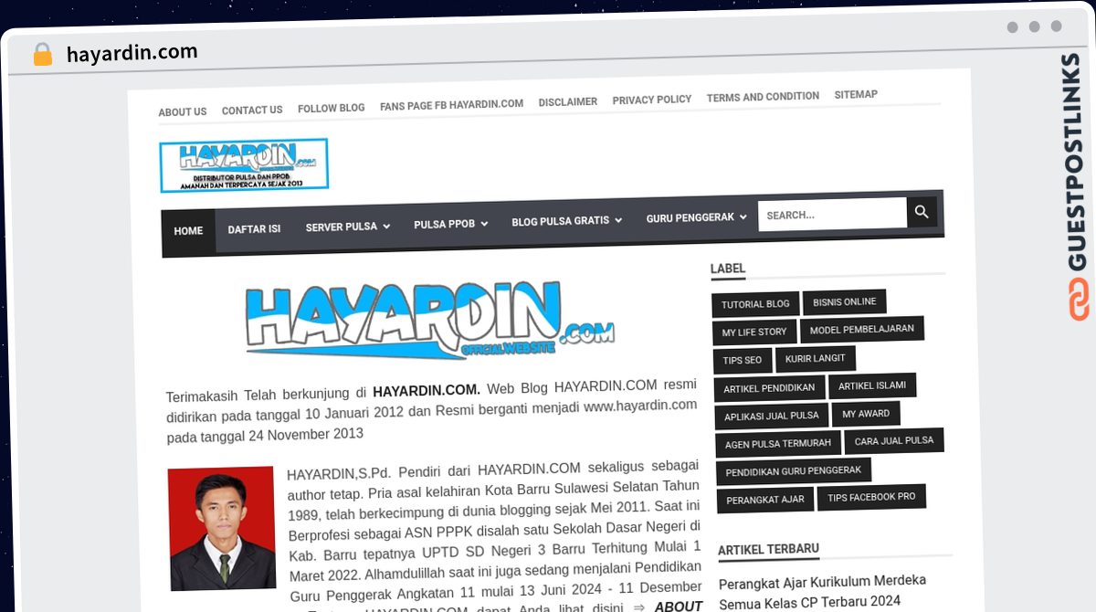 Publish Guest Post on hayardin.com