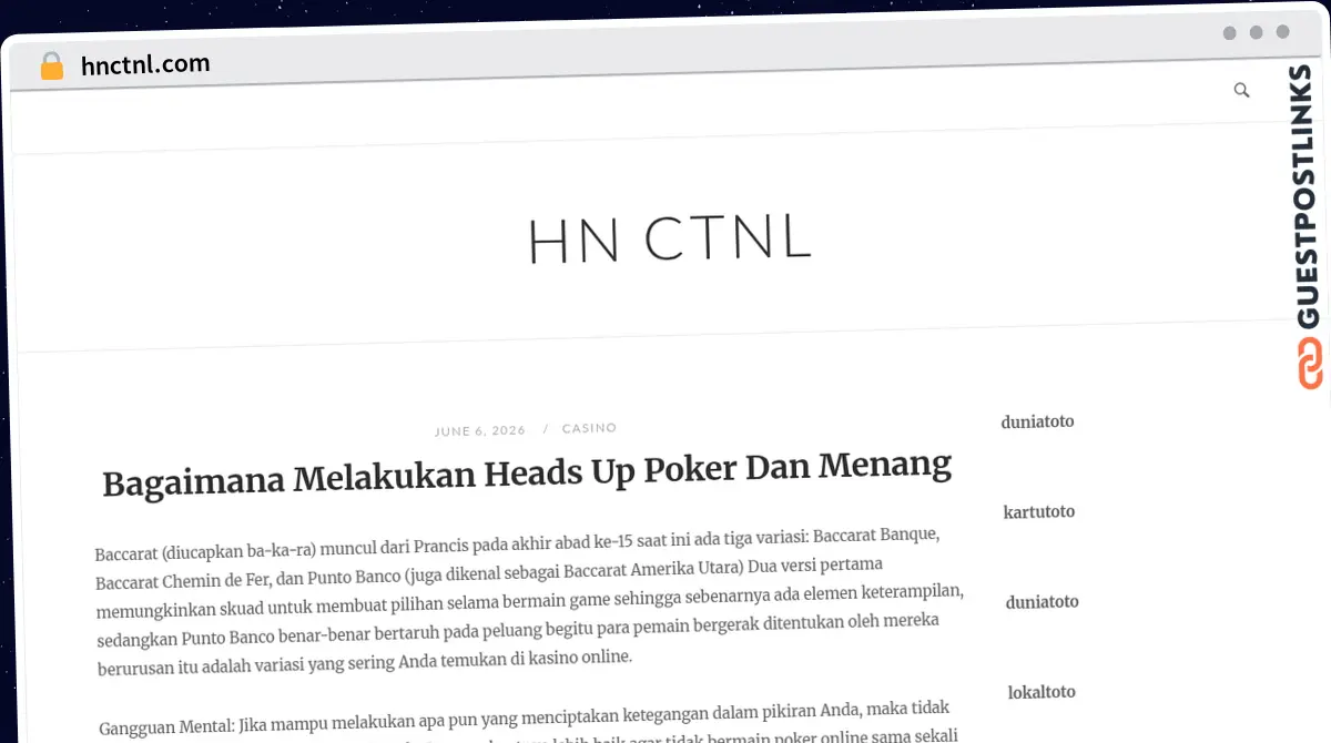 Publish Guest Post on hnctnl.com
