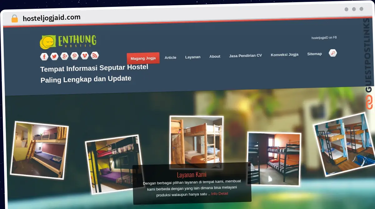 Publish Guest Post on hosteljogjaid.com