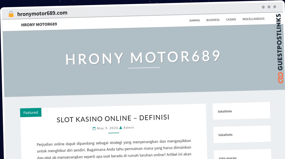 Publish Guest Post on hronymotor689.com