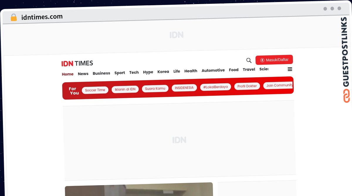 Publish Guest Post on idntimes.com