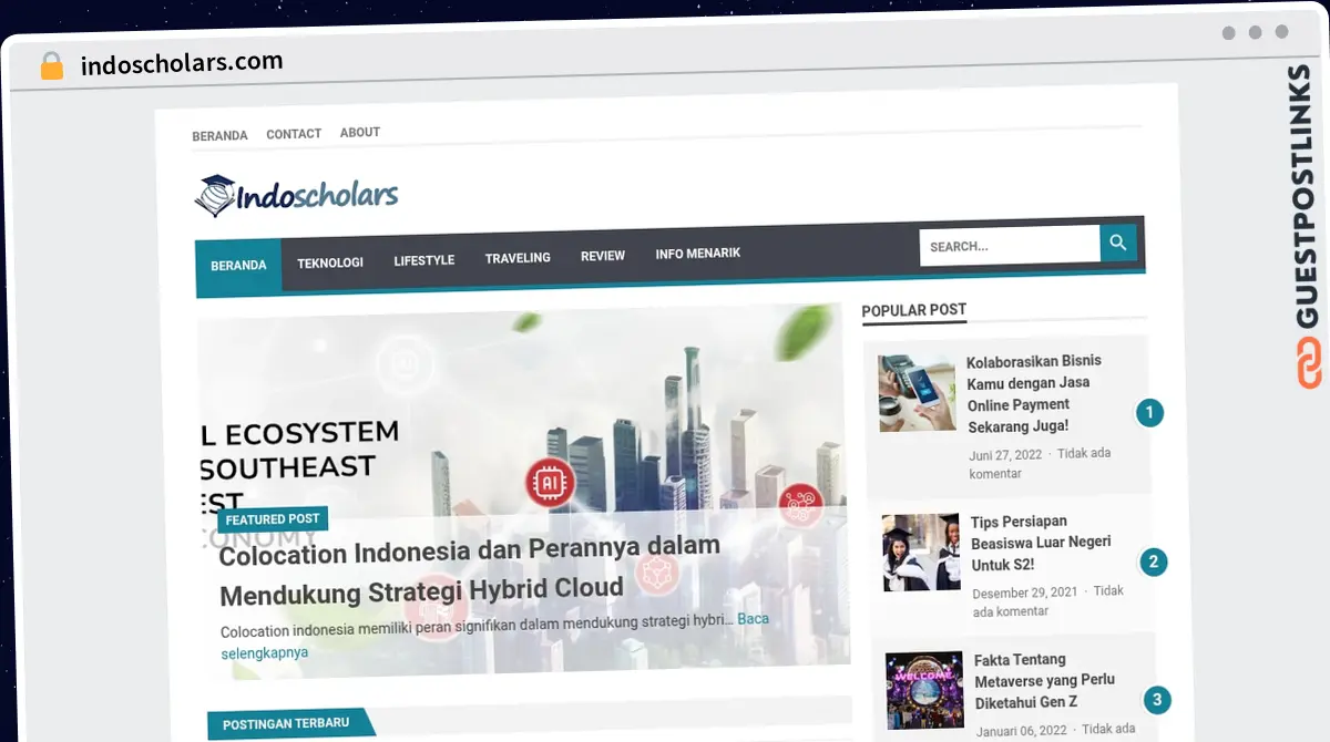 Publish Guest Post on indoscholars.com