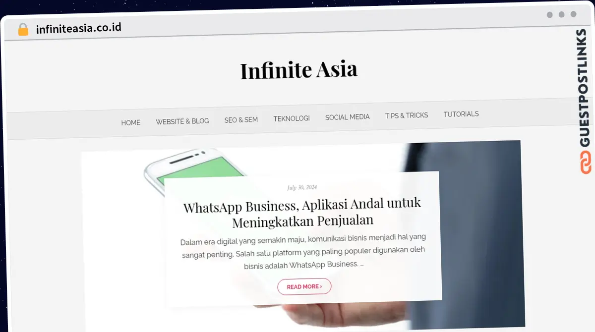 Publish Guest Post on infiniteasia.co.id