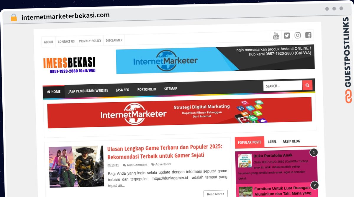 Publish Guest Post on internetmarketerbekasi.com