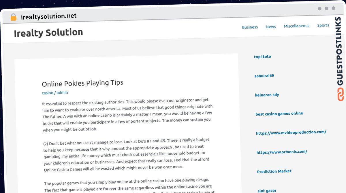 Publish Guest Post on irealtysolution.net