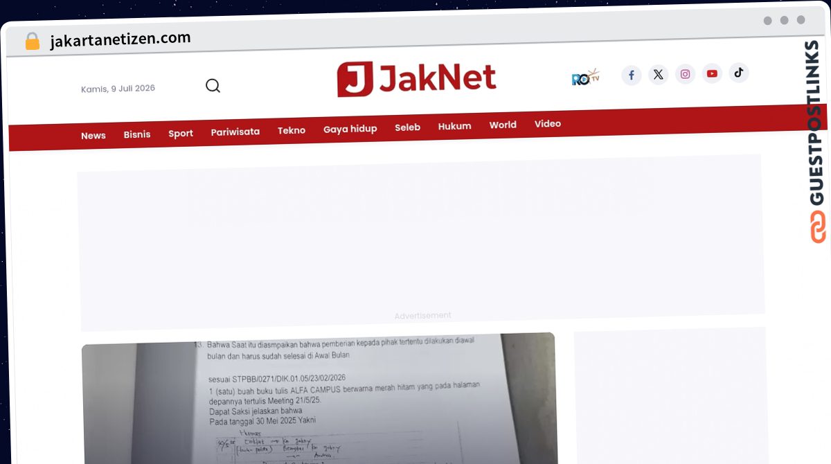 Publish Guest Post on jakartanetizen.com