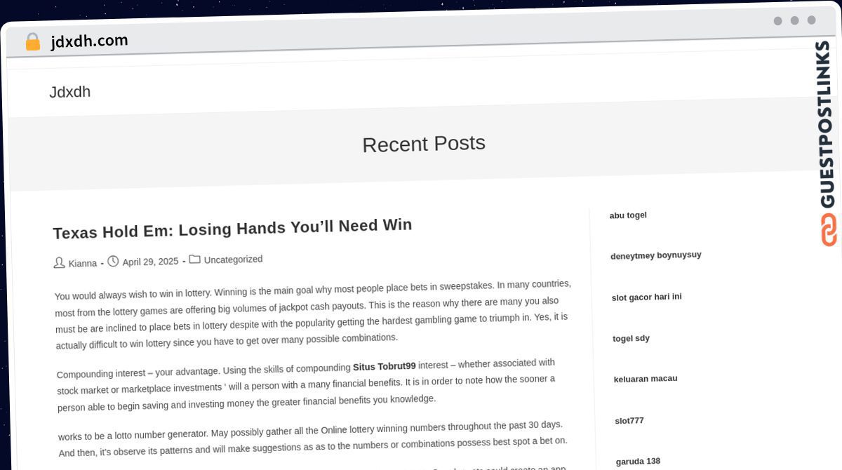 Publish Guest Post on jdxdh.com