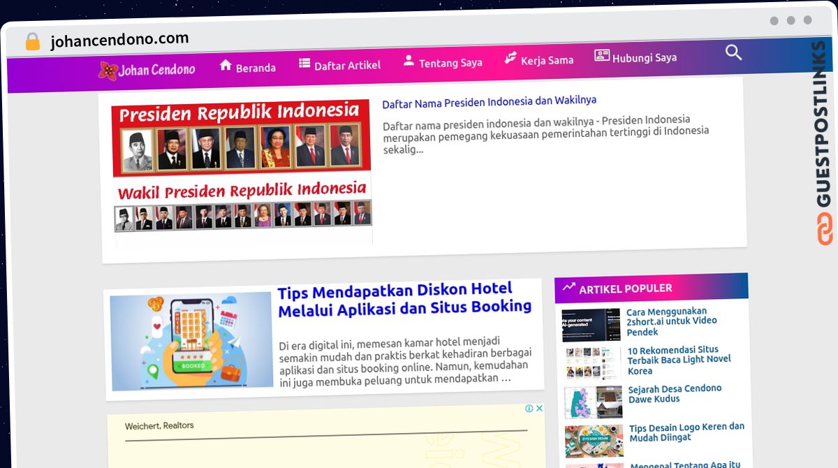 Publish Guest Post on johancendono.com