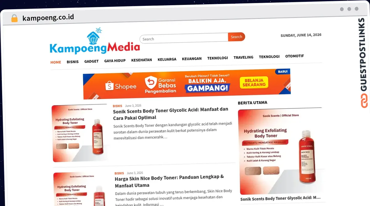 Publish Guest Post on kampoeng.co.id