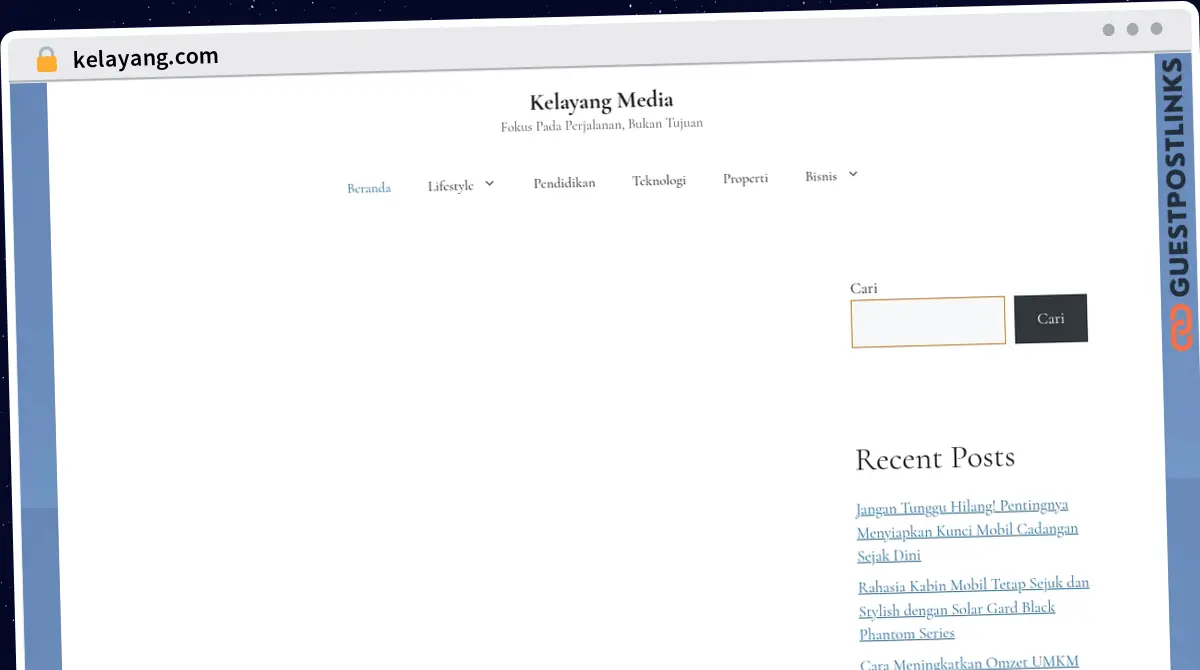 Publish Guest Post on kelayang.com