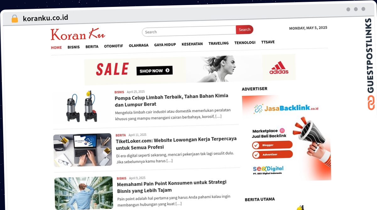 Publish Guest Post on koranku.co.id