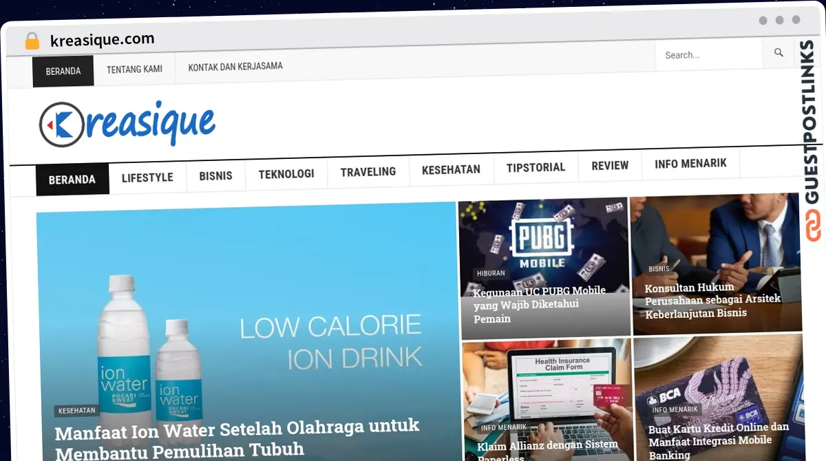 Publish Guest Post on kreasique.com
