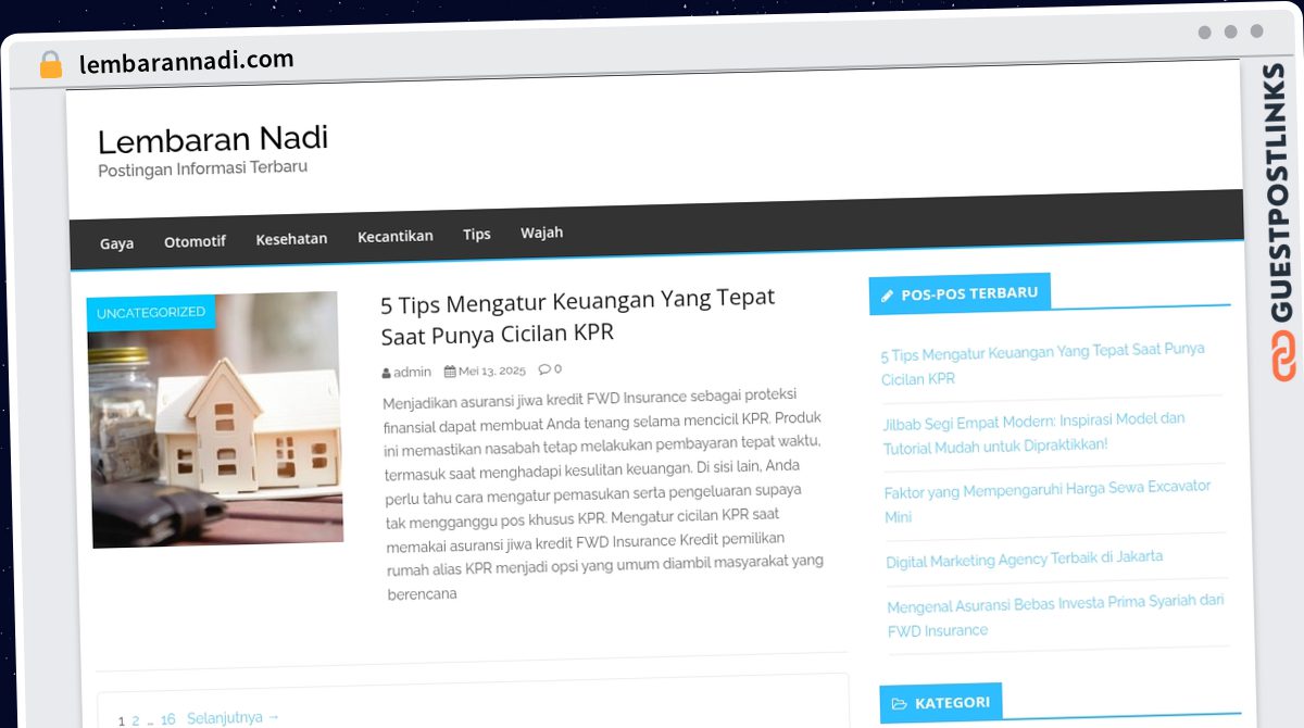 Publish Guest Post on lembarannadi.com