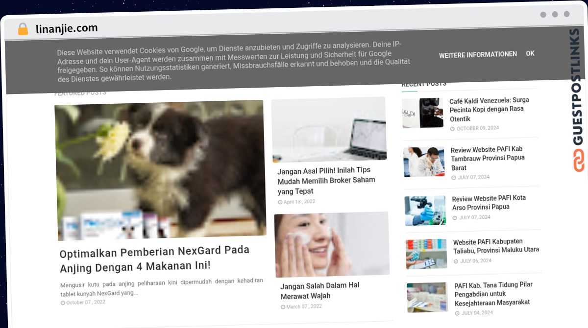 Publish Guest Post on linanjie.com