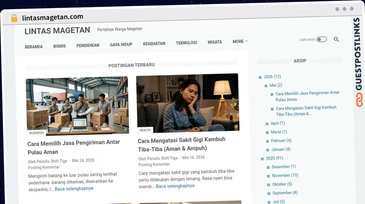 Publish Guest Post on lintasmagetan.com