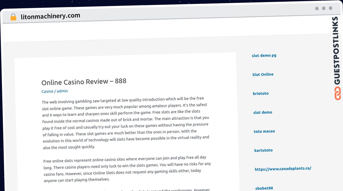 Publish Guest Post on litonmachinery.com