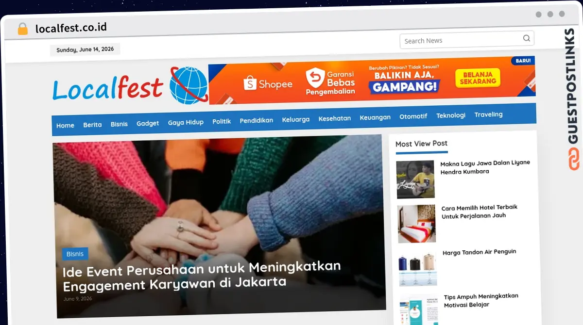 Publish Guest Post on localfest.co.id