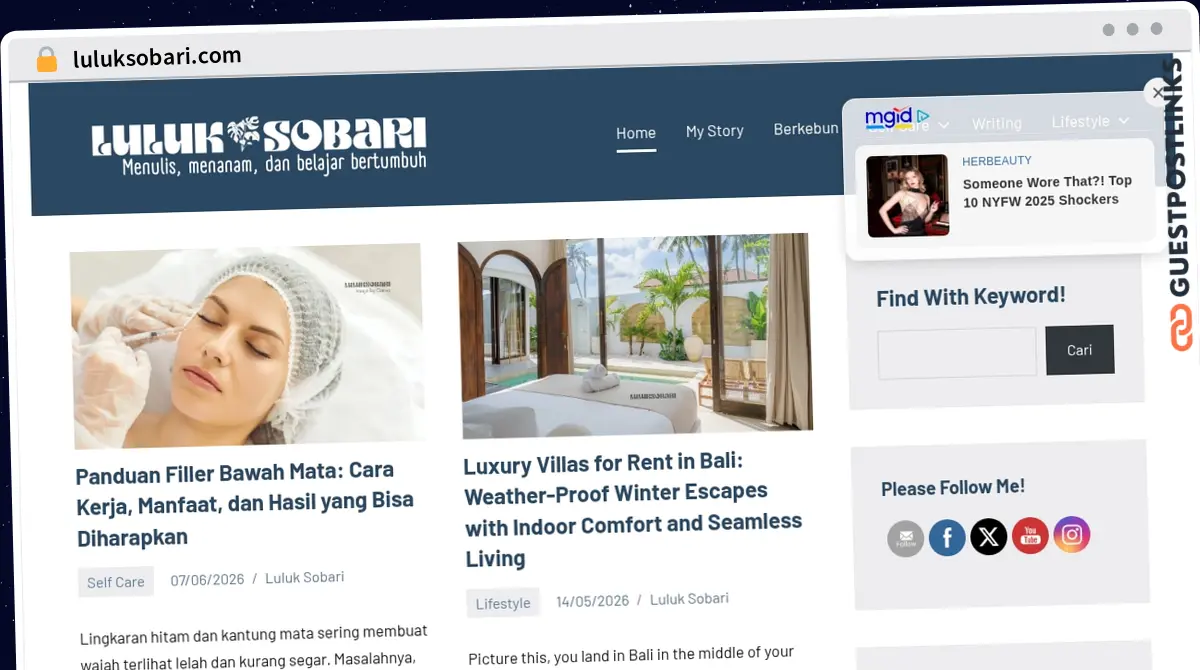 Publish Guest Post on luluksobari.com
