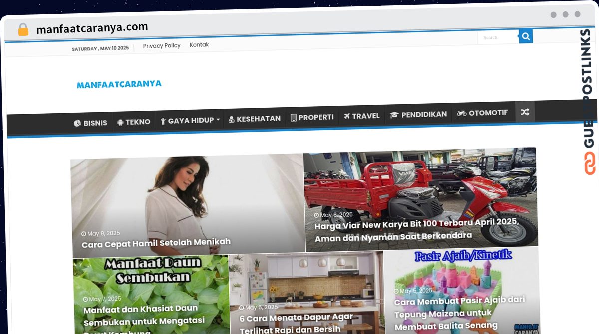 Publish Guest Post on manfaatcaranya.com