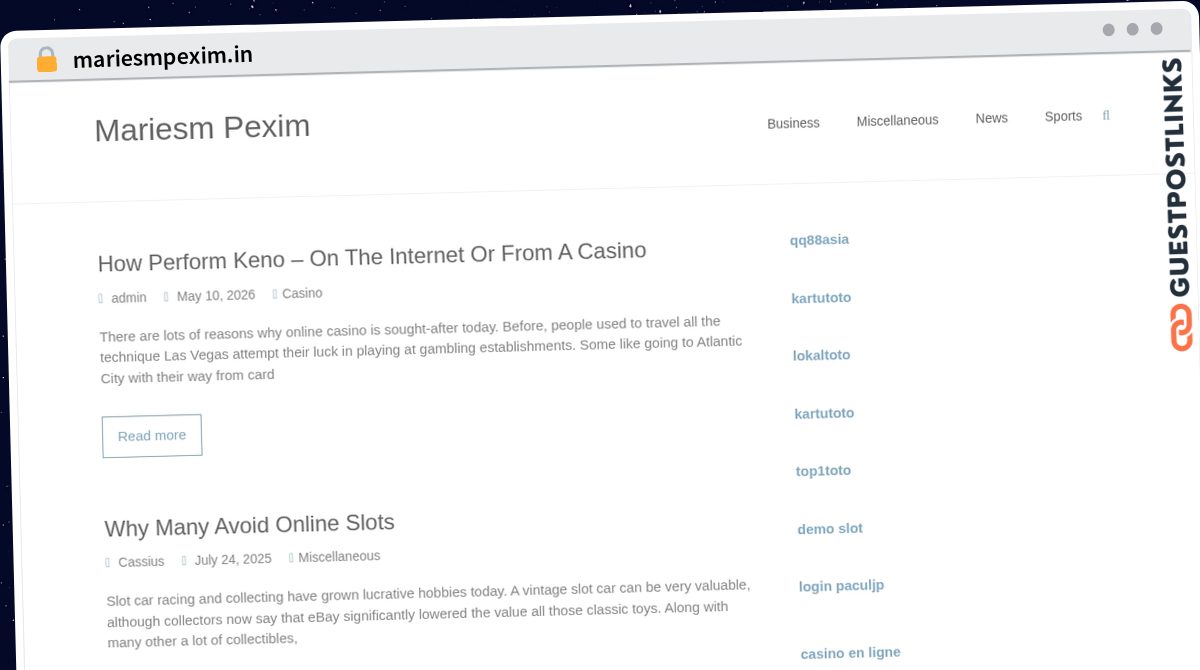 Publish Guest Post on mariesmpexim.in