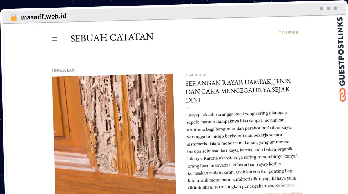 Publish Guest Post on masarif.web.id