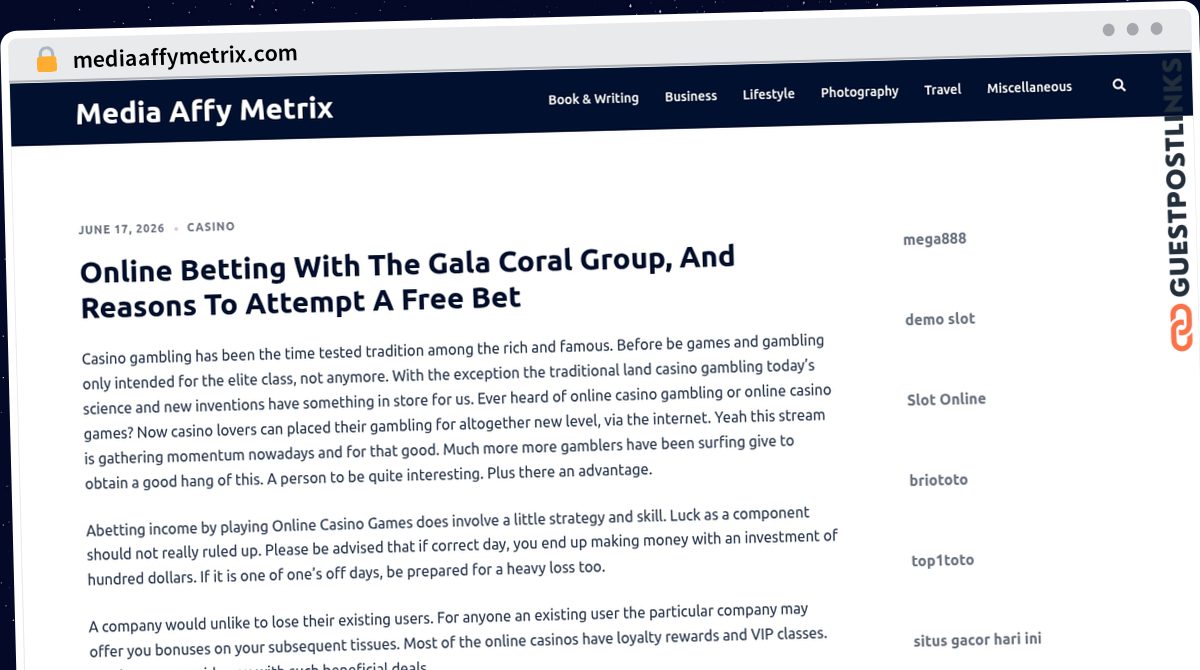 Publish Guest Post on mediaaffymetrix.com