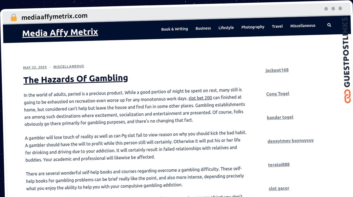 Publish Guest Post on mediaaffymetrix.com