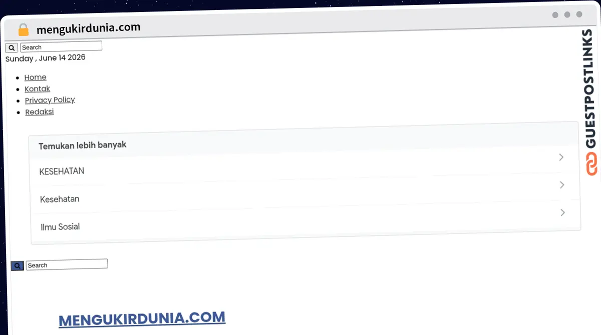 Publish Guest Post on mengukirdunia.com